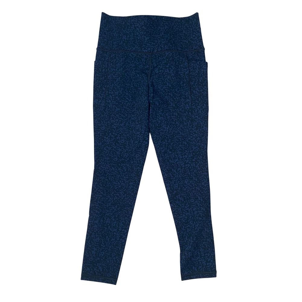 Athleta Salutation Stash Pocket‎ Gravel Tight Blue Printed S Workout Athletic